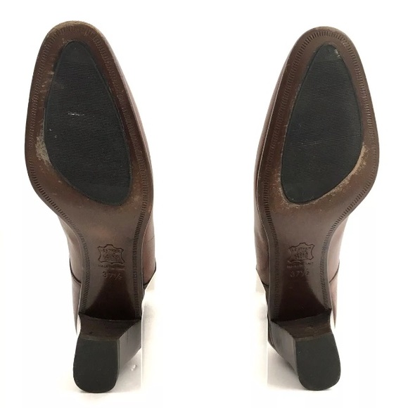 Battaglia Women Sz. 7 Spool Heel Genuine Leather - Picture 7 of 8